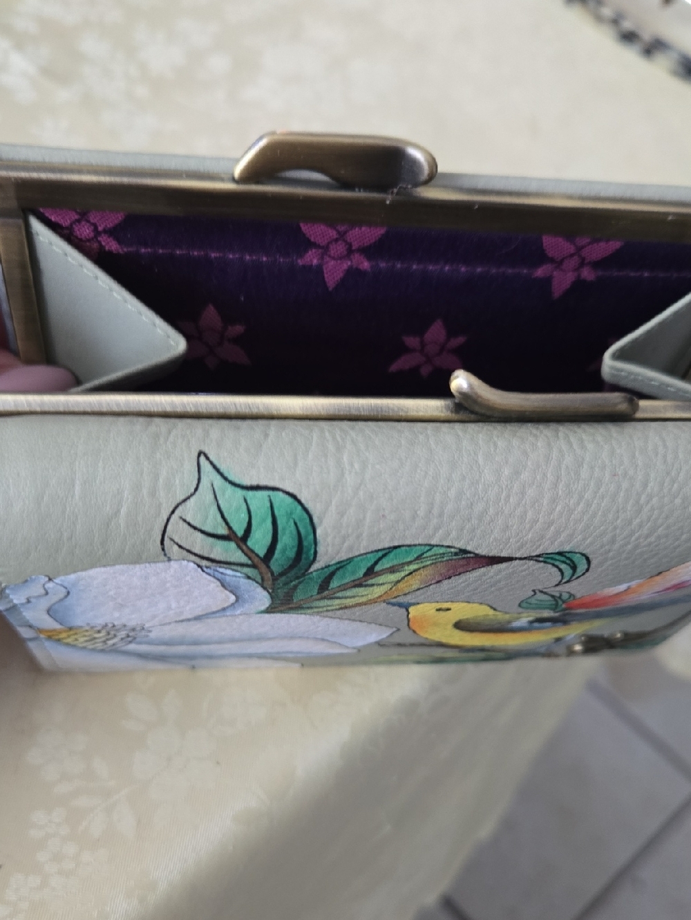 NWT ANUSCHKA ALL LEATHER WALLET - Picture 8 of 9